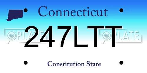 247LTT Connecticut License Plate