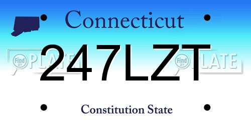 247LZT Connecticut License Plate