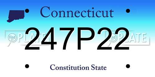 247P22 Connecticut License Plate
