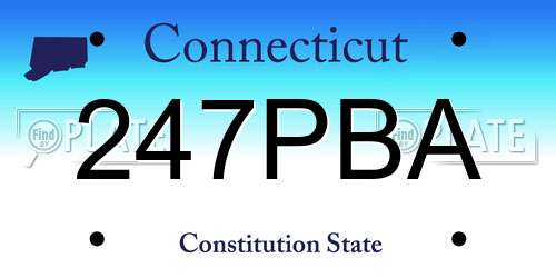 247PBA Connecticut License Plate