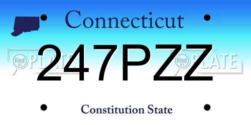 247PZZ Connecticut License Plate