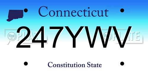 247YWV Connecticut License Plate