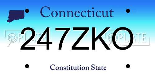 247ZKO Connecticut License Plate