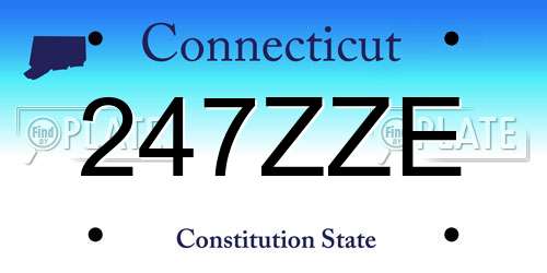 247ZZE Connecticut License Plate