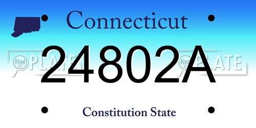24802A Connecticut License Plate