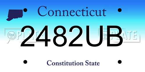 2482UB Connecticut License Plate