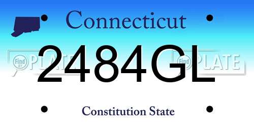 2484GL Connecticut License Plate