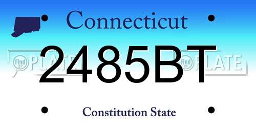 2485BT Connecticut License Plate