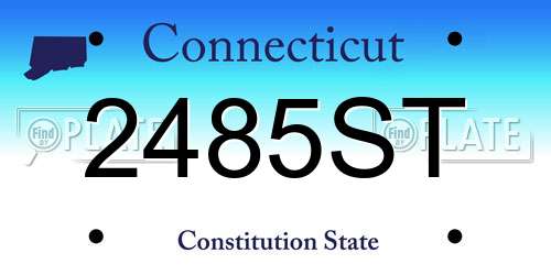 2485ST Connecticut License Plate