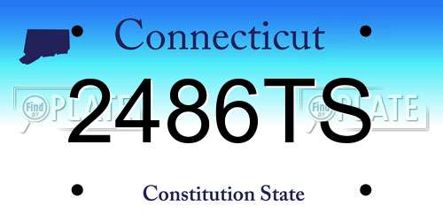 2486TS Connecticut License Plate