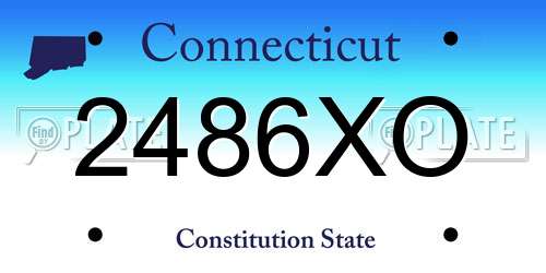 2486XO Connecticut License Plate