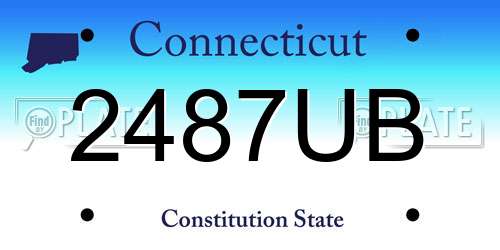 2487UB Connecticut License Plate