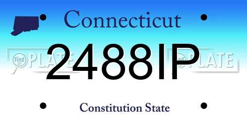 2488IP Connecticut License Plate