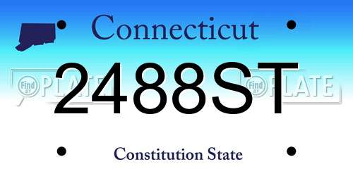2488ST Connecticut License Plate