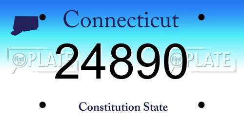 24890 Connecticut License Plate