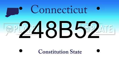 248B52 Connecticut License Plate