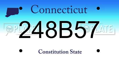 248B57 Connecticut License Plate