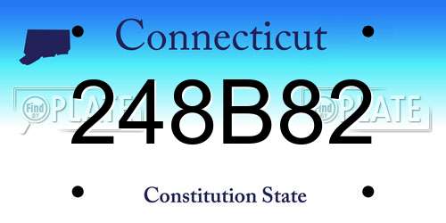 248B82 Connecticut License Plate