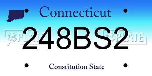 248BS2 Connecticut License Plate