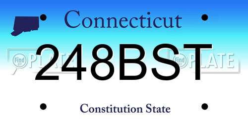 248BST Connecticut License Plate