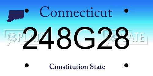 248G28 Connecticut License Plate