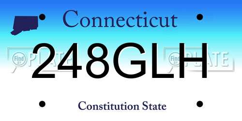 248GLH Connecticut License Plate