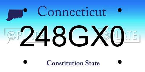 248GX0 Connecticut License Plate