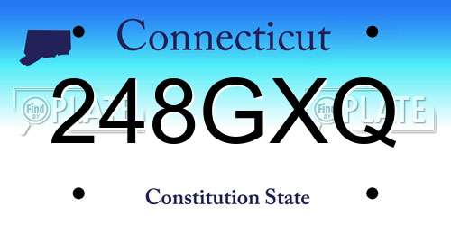 248GXQ Connecticut License Plate