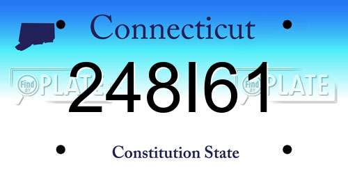 248I61 Connecticut License Plate