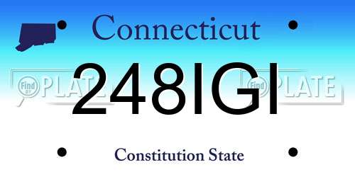 248IGI Connecticut License Plate