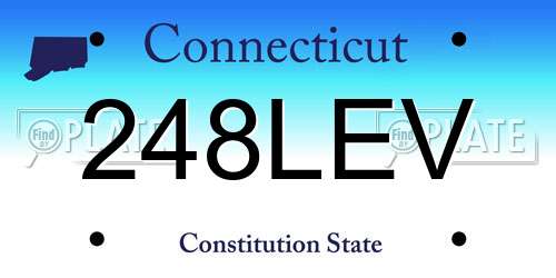 248LEV Connecticut License Plate