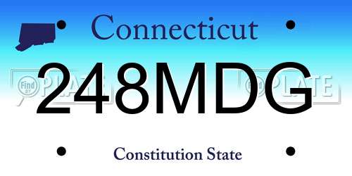 248MDG Connecticut License Plate