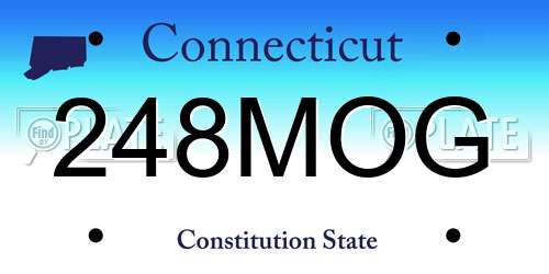 248MOG Connecticut License Plate