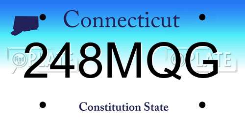 248MQG Connecticut License Plate