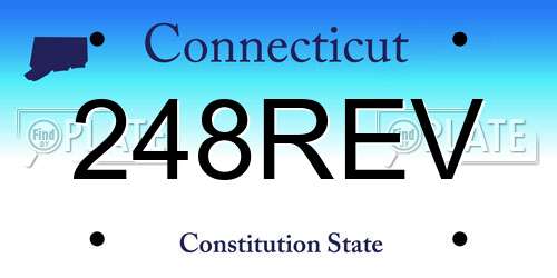 248REV Connecticut License Plate