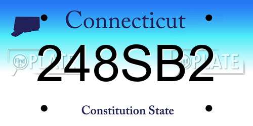 248SB2 Connecticut License Plate