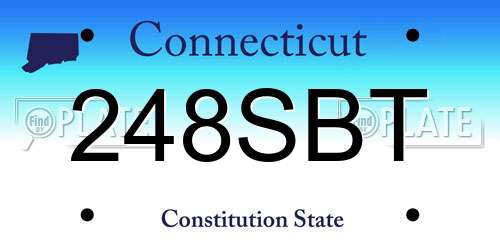 248SBT Connecticut License Plate