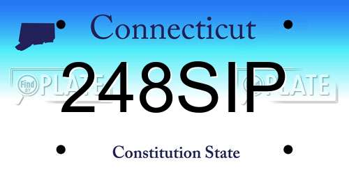 248SIP Connecticut License Plate