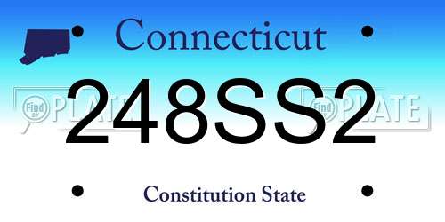 248SS2 Connecticut License Plate