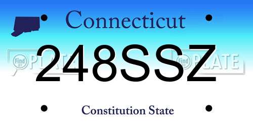 248SSZ Connecticut License Plate