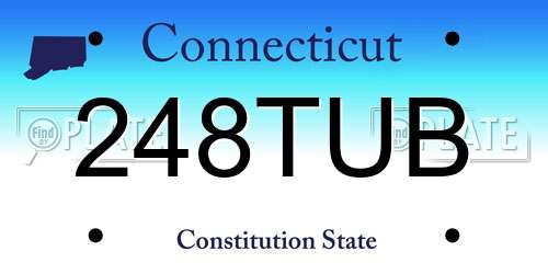 248TUB Connecticut License Plate
