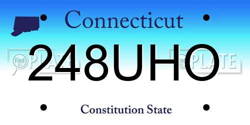 248UHO Connecticut License Plate