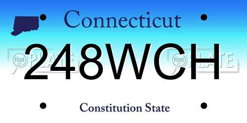 248WCH Connecticut License Plate
