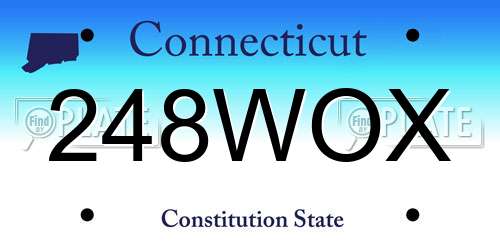248WOX Connecticut License Plate