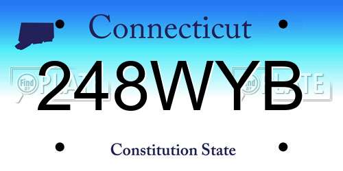 248WYB Connecticut License Plate