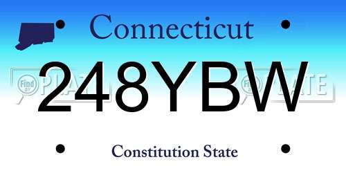 248YBW Connecticut License Plate