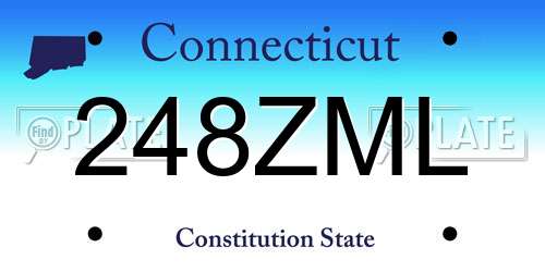 248ZML Connecticut License Plate