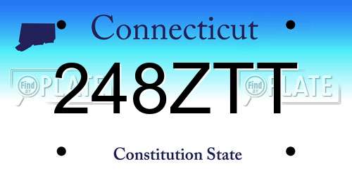 248ZTT Connecticut License Plate