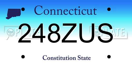248ZUS Connecticut License Plate