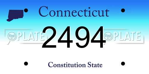 2494 Connecticut License Plate